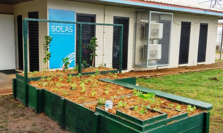 BioWicked Garden Beds on Palm Island's SOLAS site
