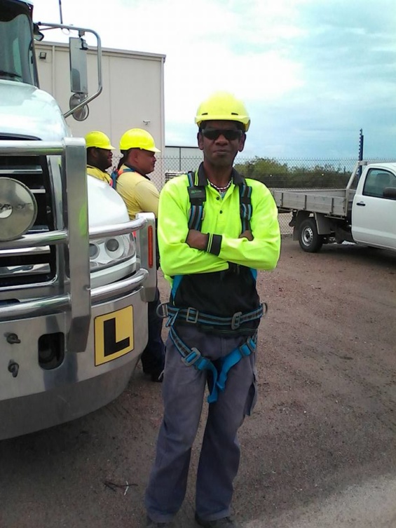 Pictured here is one of the nine participants in the Cert III in rural Operations Course run by Palm Island Community Development Programme.