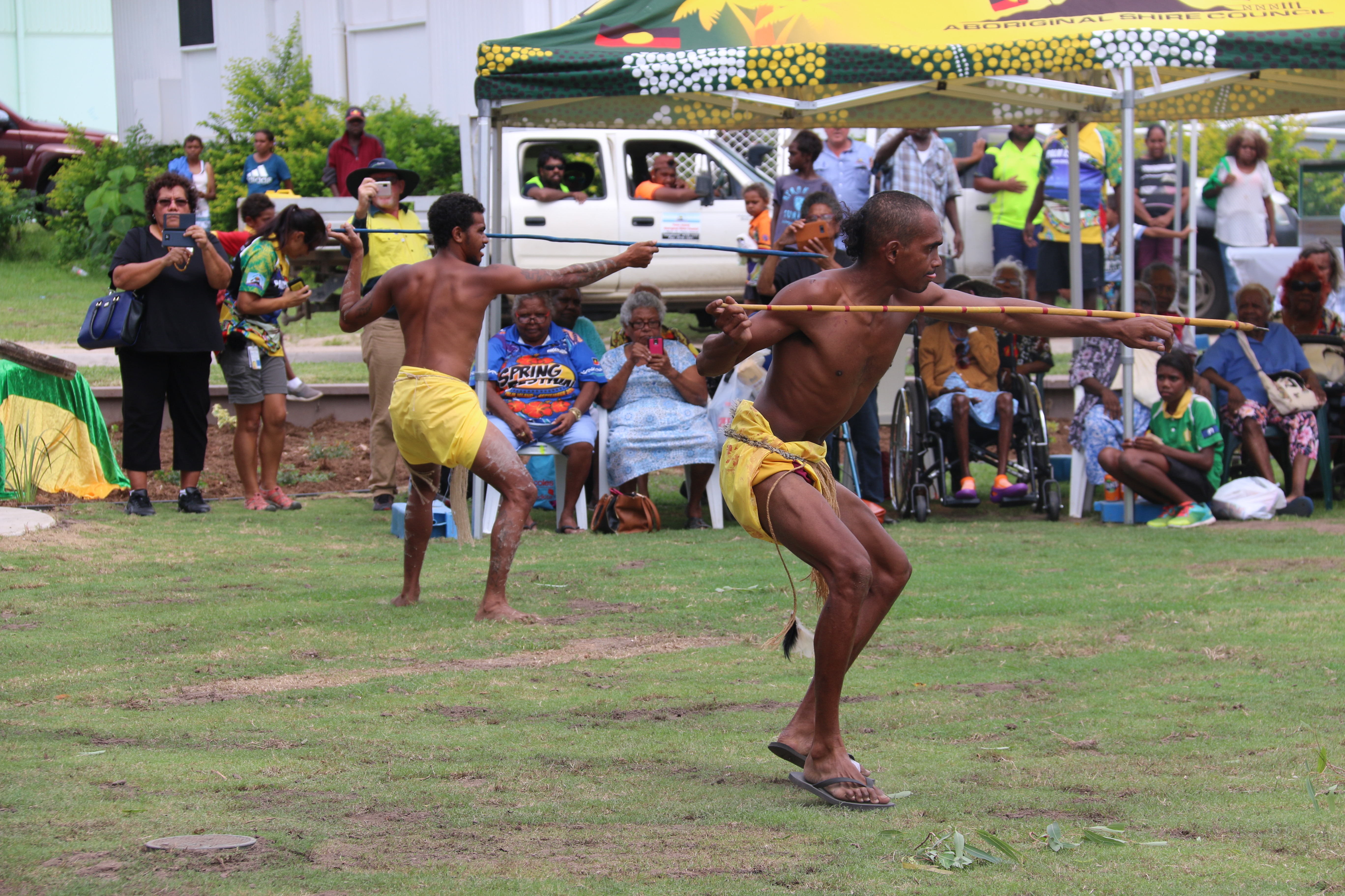Palm Island Centenary Community event - Traditional dancers